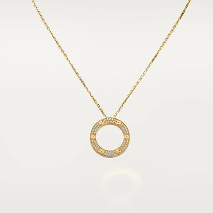 [✨ROSE💎]LOVE NECKLACE 16MM  FULL DIAMOND