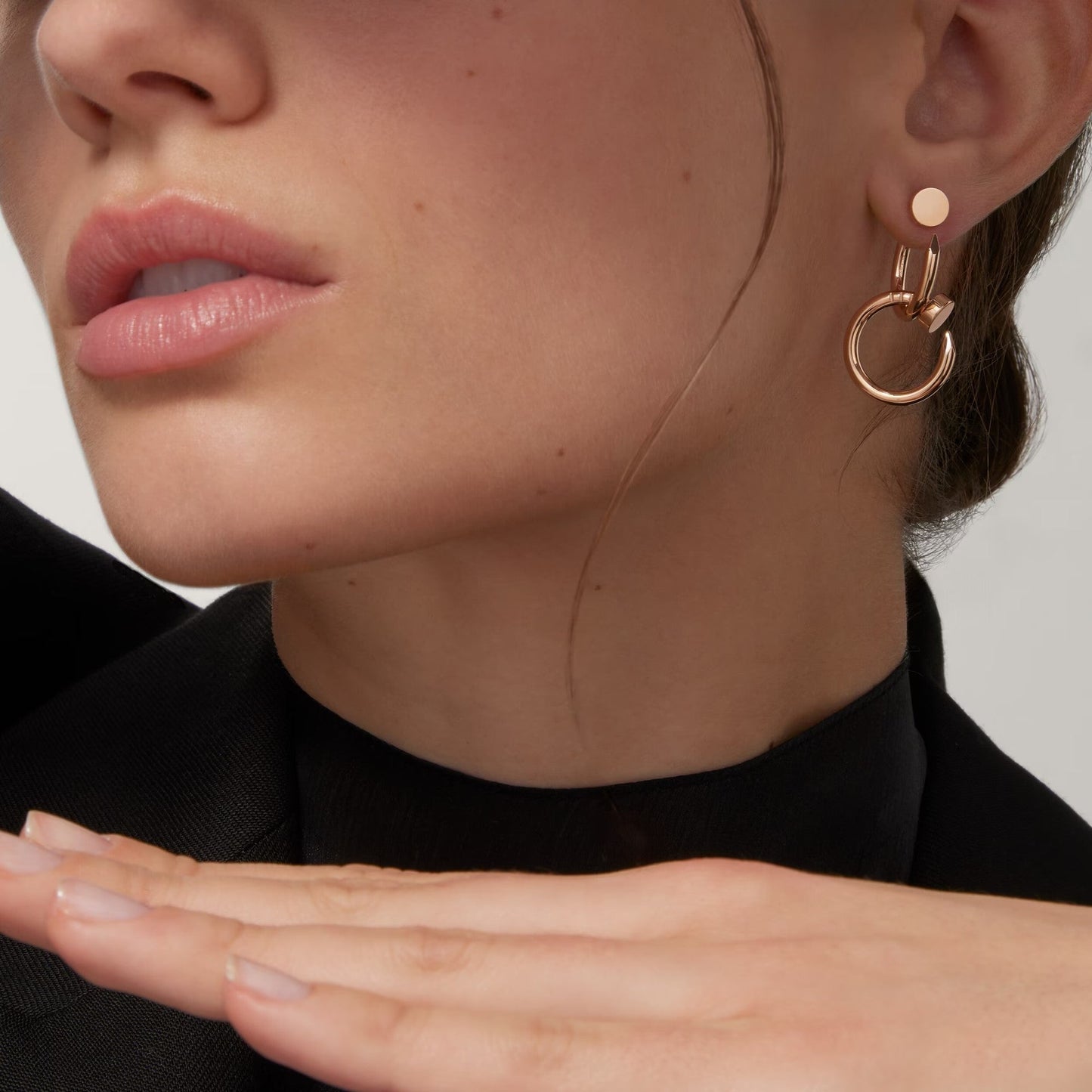 [✨ROSE💎]JUSTE NO DIAMOND DOUBLE EARRINGS