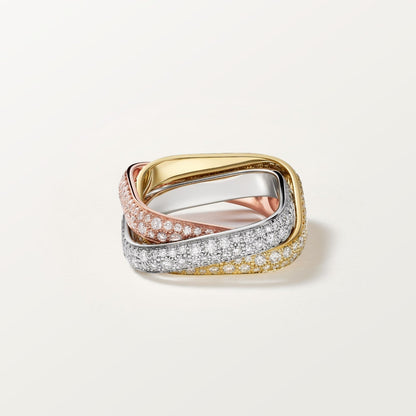 [✨ROSE💎]TRINITY 3.5MM CUSHION RING COLLECTION
