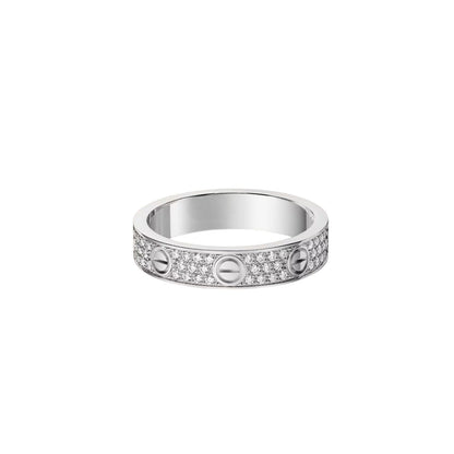 [✨ROSE💎]LOVE RING 4.0MM DIAMOND PAVED