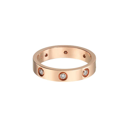 [✨ROSE💎]LOVE 4MM 8 DIAMOND RING
