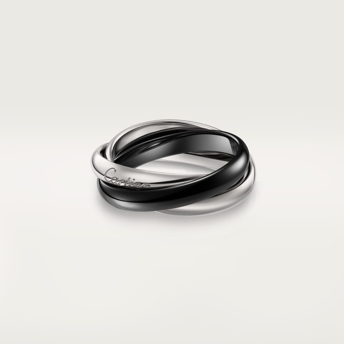 [✨ROSE💎]TRINITY 3.2MM RING BLACK CERAMIC