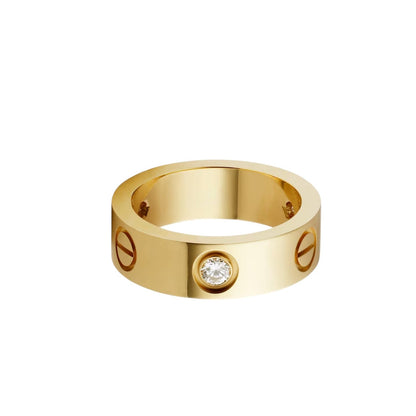 [✨ROSE💎]LOVE 5.5MM 3 DIAMOND RING