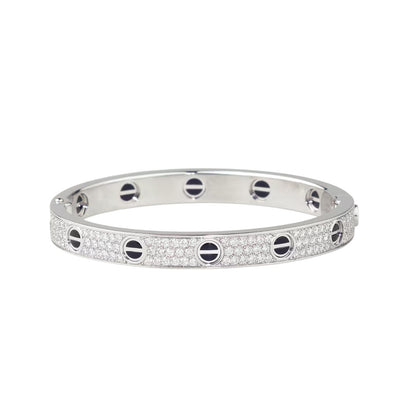 [✨ROSE💎]LOVE BRACELET 6.1MM DIAMOND-PAVED CERAMIC