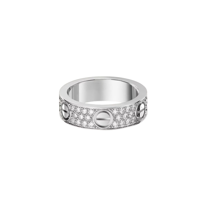 [✨ROSE💎]LOVE RING 5.5MM DIAMONDS PAVED