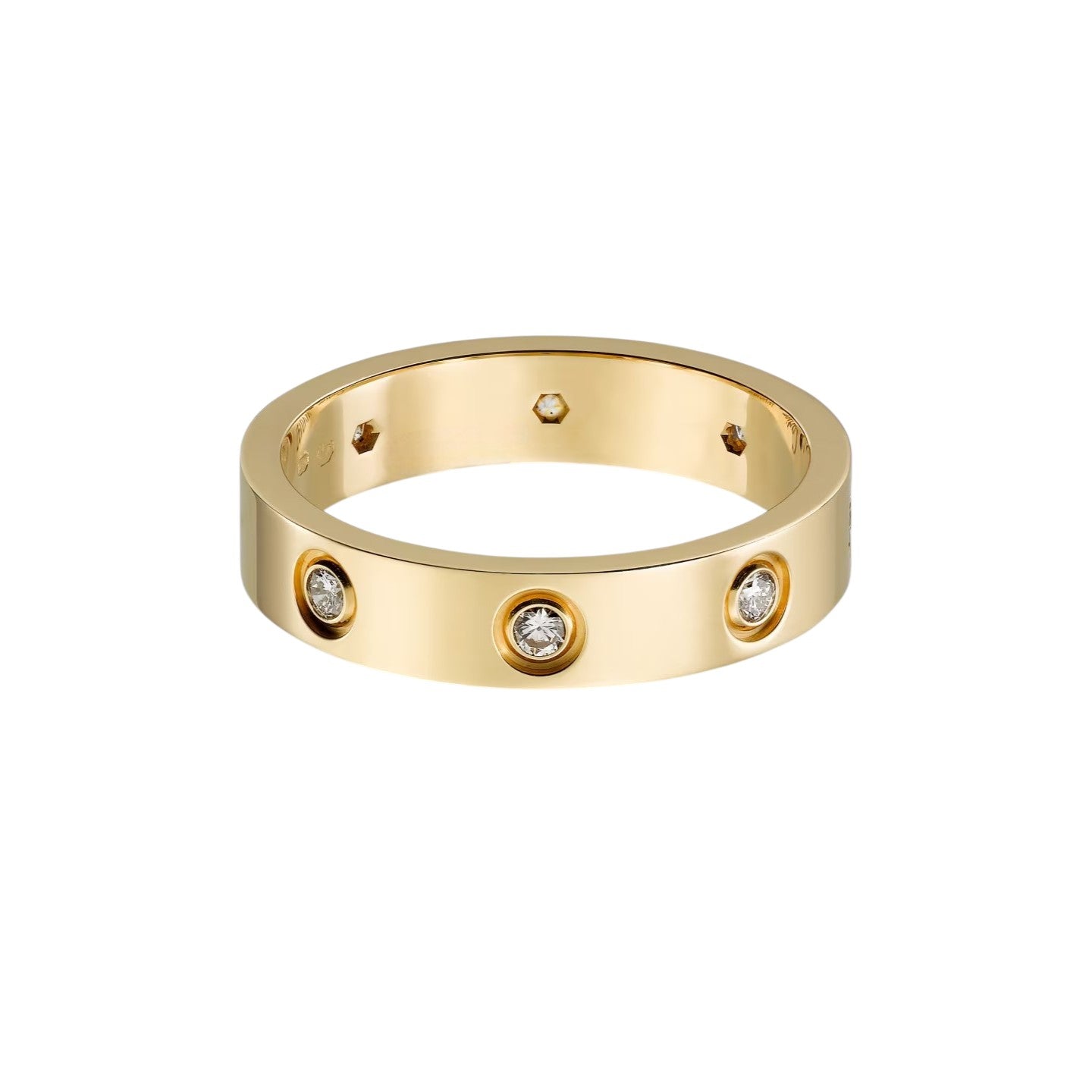 [✨ROSE💎]LOVE 4MM 8 DIAMOND RING