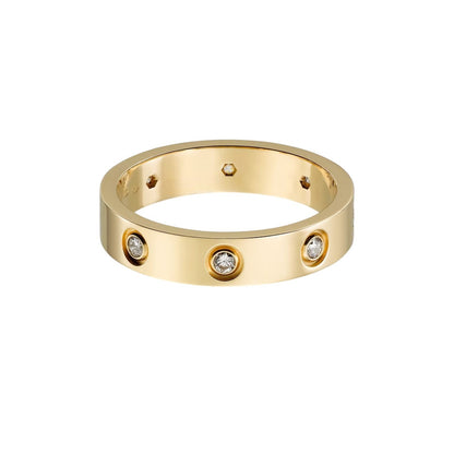 [✨ROSE💎]LOVE 4MM 8 DIAMOND RING