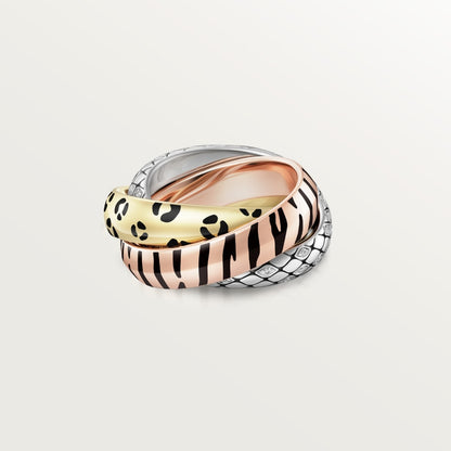 [✨ROSE💎]TRINITY  RING LEOPARD PRINT
