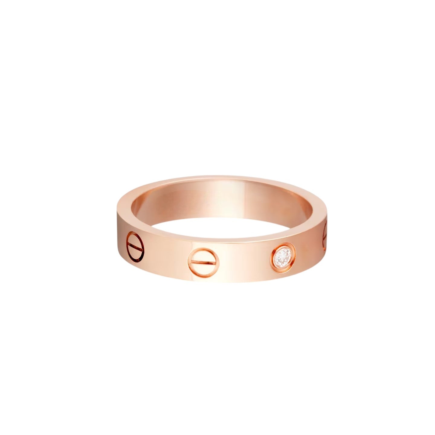 [✨ROSE💎]LOVE 4MM 1 DIAMOND RING