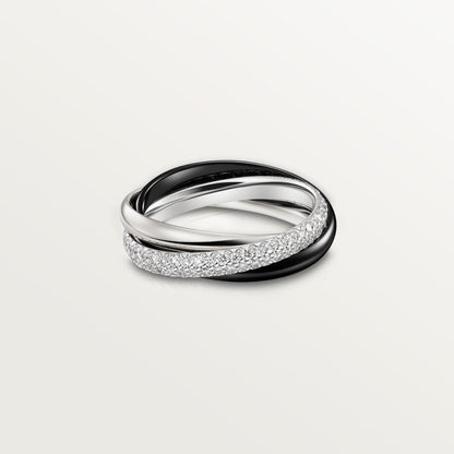 [✨ROSE💎]TRINITY 3.2MM RING BLACK CERAMIC