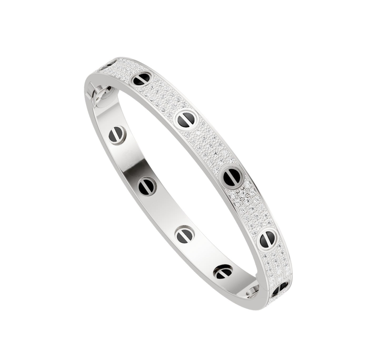 [✨ROSE💎]LOVE BRACELET 6.1MM DIAMOND-PAVED CERAMIC