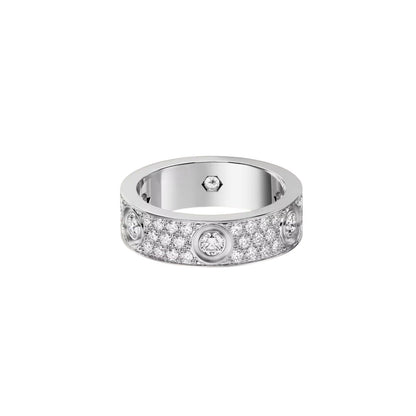 [✨ROSE💎]LOVE 5.5MM FULL-PAVE 6-DIAMOND RING