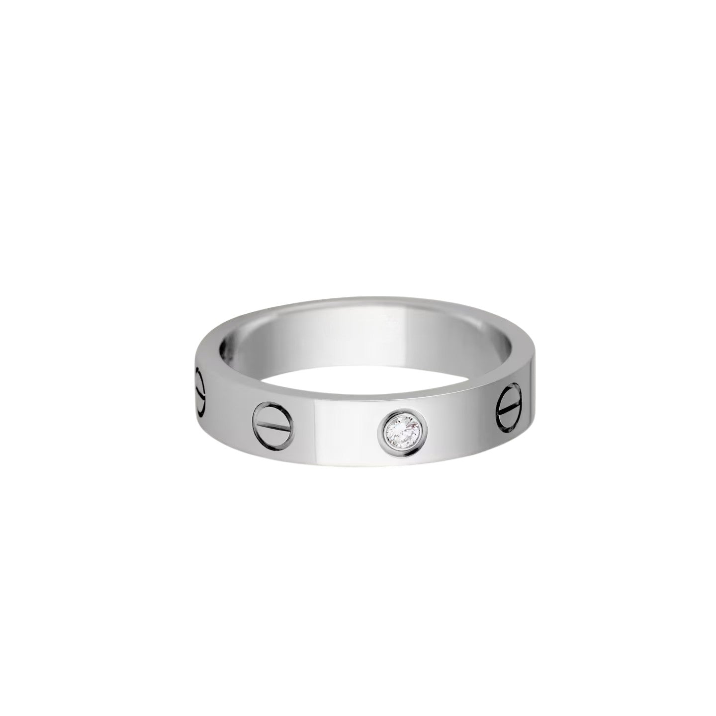 [✨ROSE💎]LOVE 4MM 1 DIAMOND RING