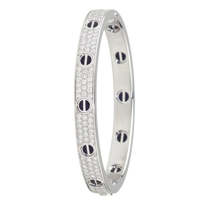 [✨ROSE💎]LOVE BRACELET 6.1MM DIAMOND-PAVED CERAMIC