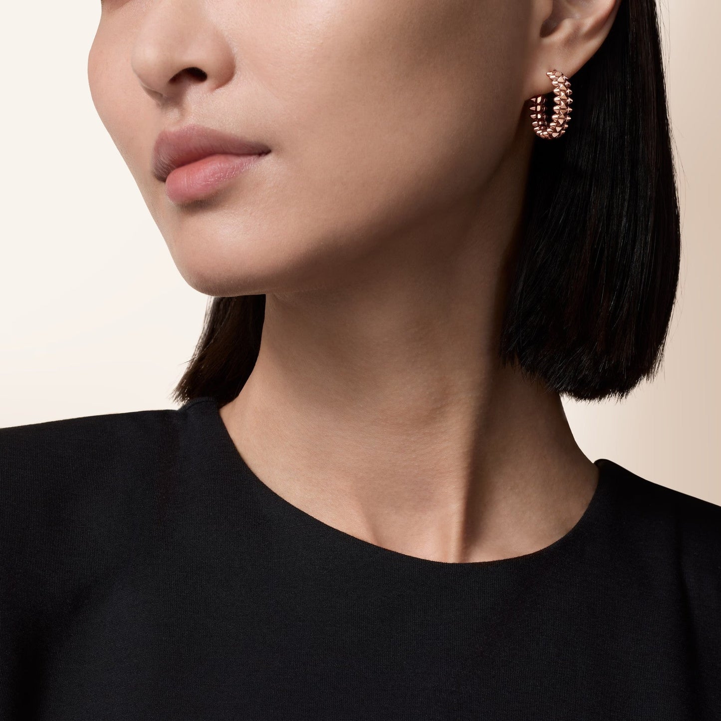 [✨ROSE💎]CLASH SMALL HOOP EARRINGS