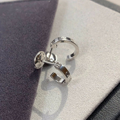 [✨ROSE💎]LOVE EARRINGS 2.65MM SILVER