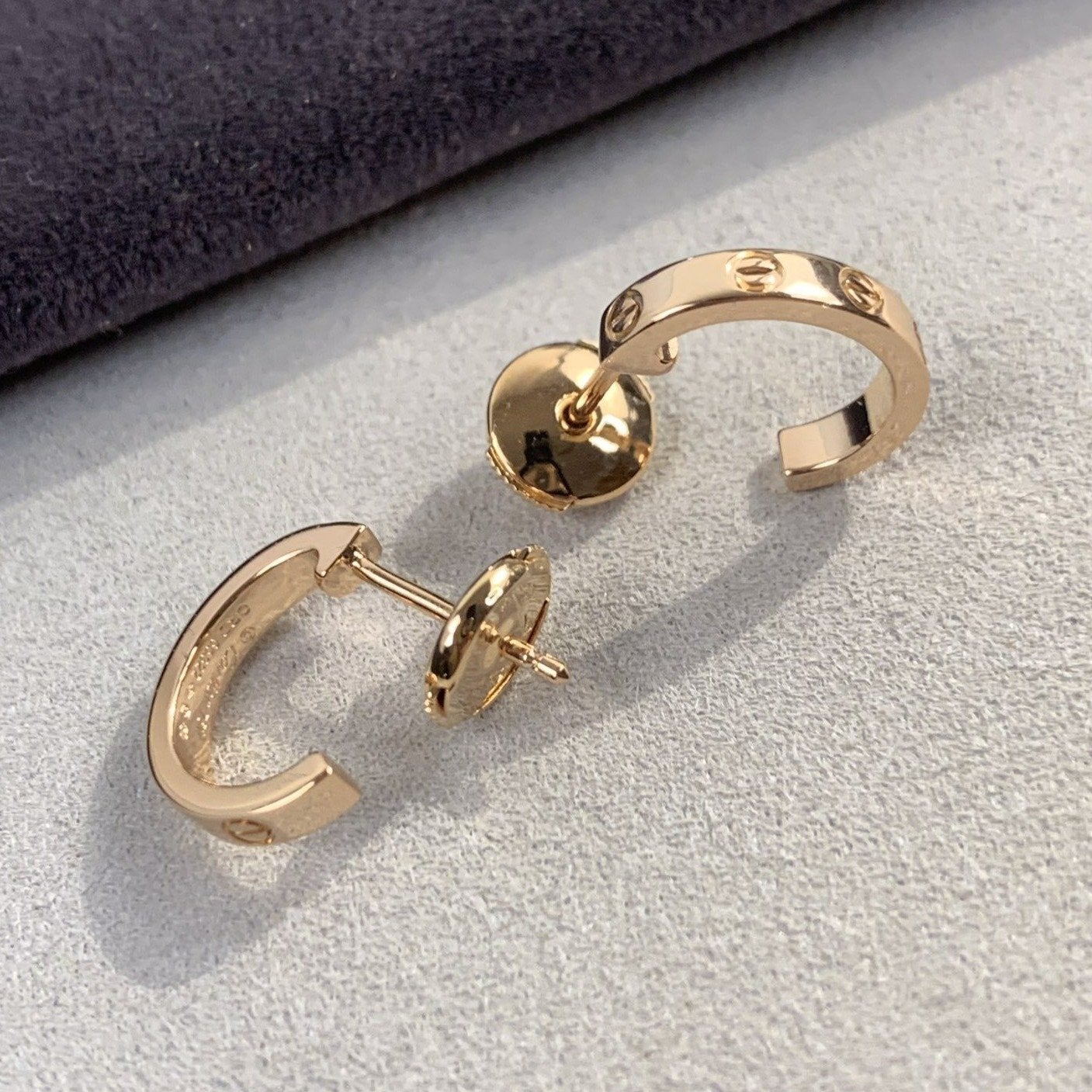 [✨ROSE💎]LOVE EARRINGS 2.65MM PINK GOLD