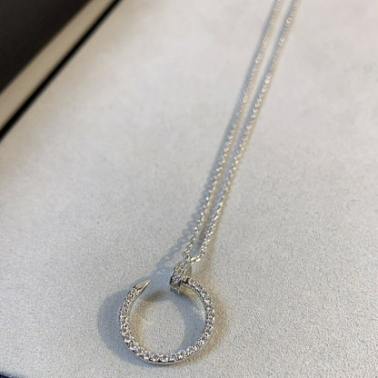 [✨ROSE💎]JUSTE NECKLACE SILVER DIAMONDS