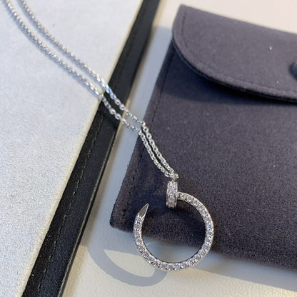 [✨ROSE💎]JUSTE NECKLACE SILVER DIAMONDS