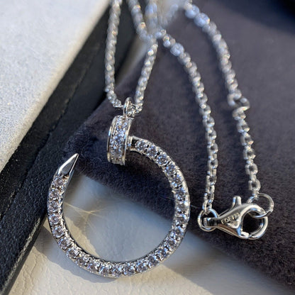 [✨ROSE💎]JUSTE NECKLACE SILVER DIAMONDS