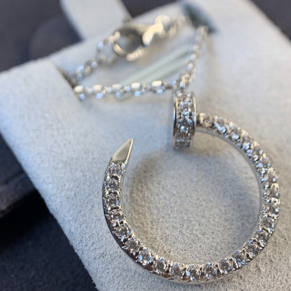 [✨ROSE💎]JUSTE NECKLACE SILVER DIAMONDS