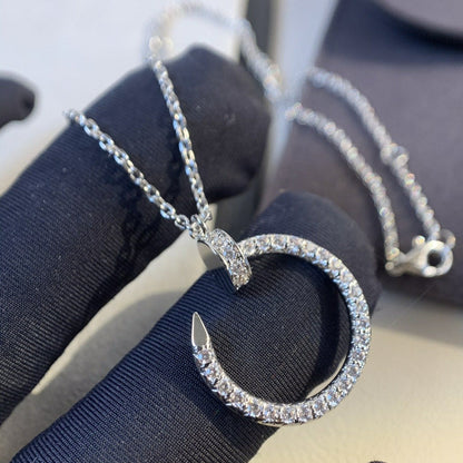 [✨ROSE💎]JUSTE NECKLACE SILVER DIAMONDS