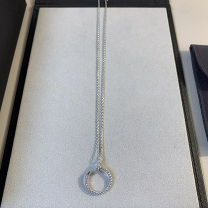 [✨ROSE💎]JUSTE NECKLACE SILVER DIAMONDS