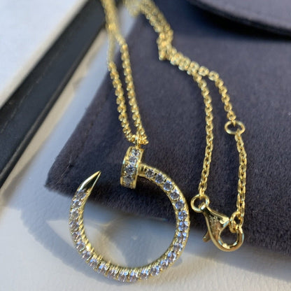 [✨ROSE💎]JUSTE NECKLACE GOLD DIAMONDS