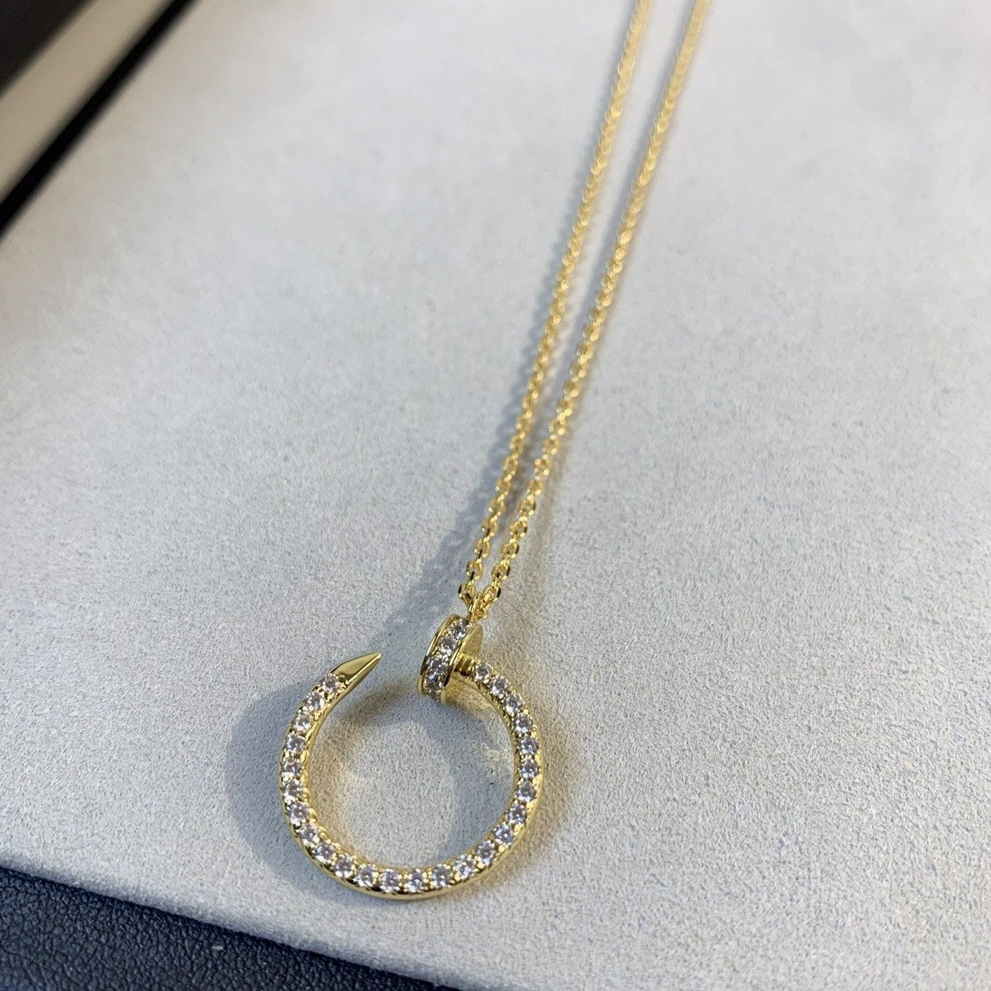 [✨ROSE💎]JUSTE NECKLACE GOLD DIAMONDS
