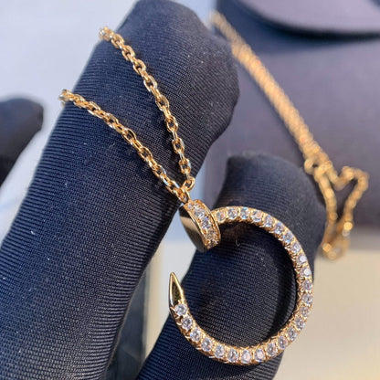 [✨ROSE💎]JUSTE NECKLACE PINK GOLD DIAMONDS