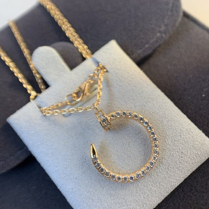 [✨ROSE💎]JUSTE NECKLACE PINK GOLD DIAMONDS