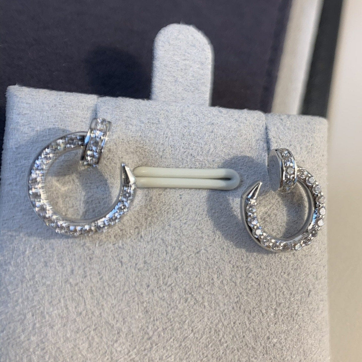 [✨ROSE💎]JUSTE EARRINGS SILVER DIAMONDS