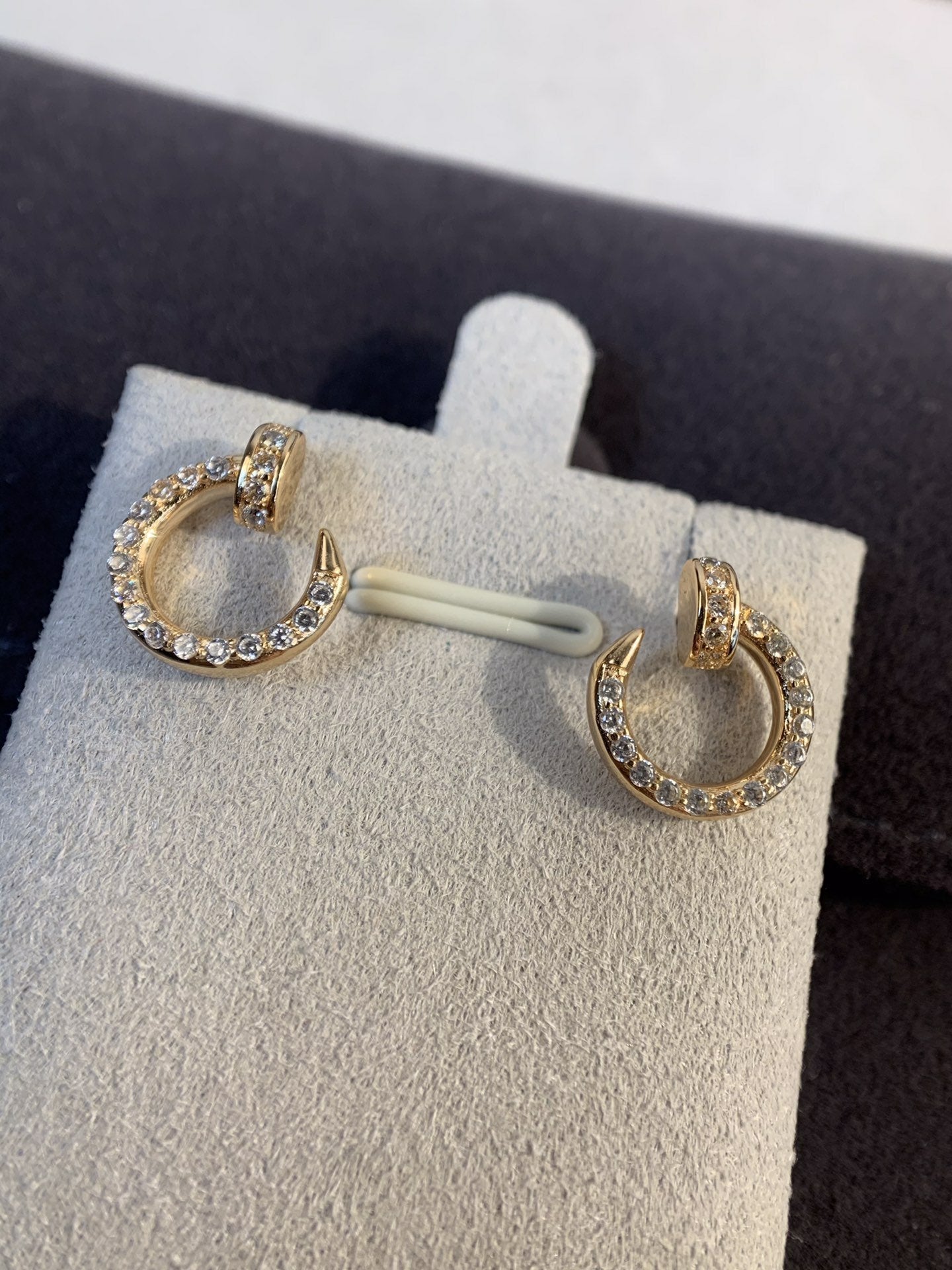 [✨ROSE💎]JUSTE EARRINGS GOLD DIAMONDS