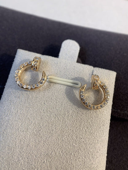 [✨ROSE💎]JUSTE EARRINGS GOLD DIAMONDS