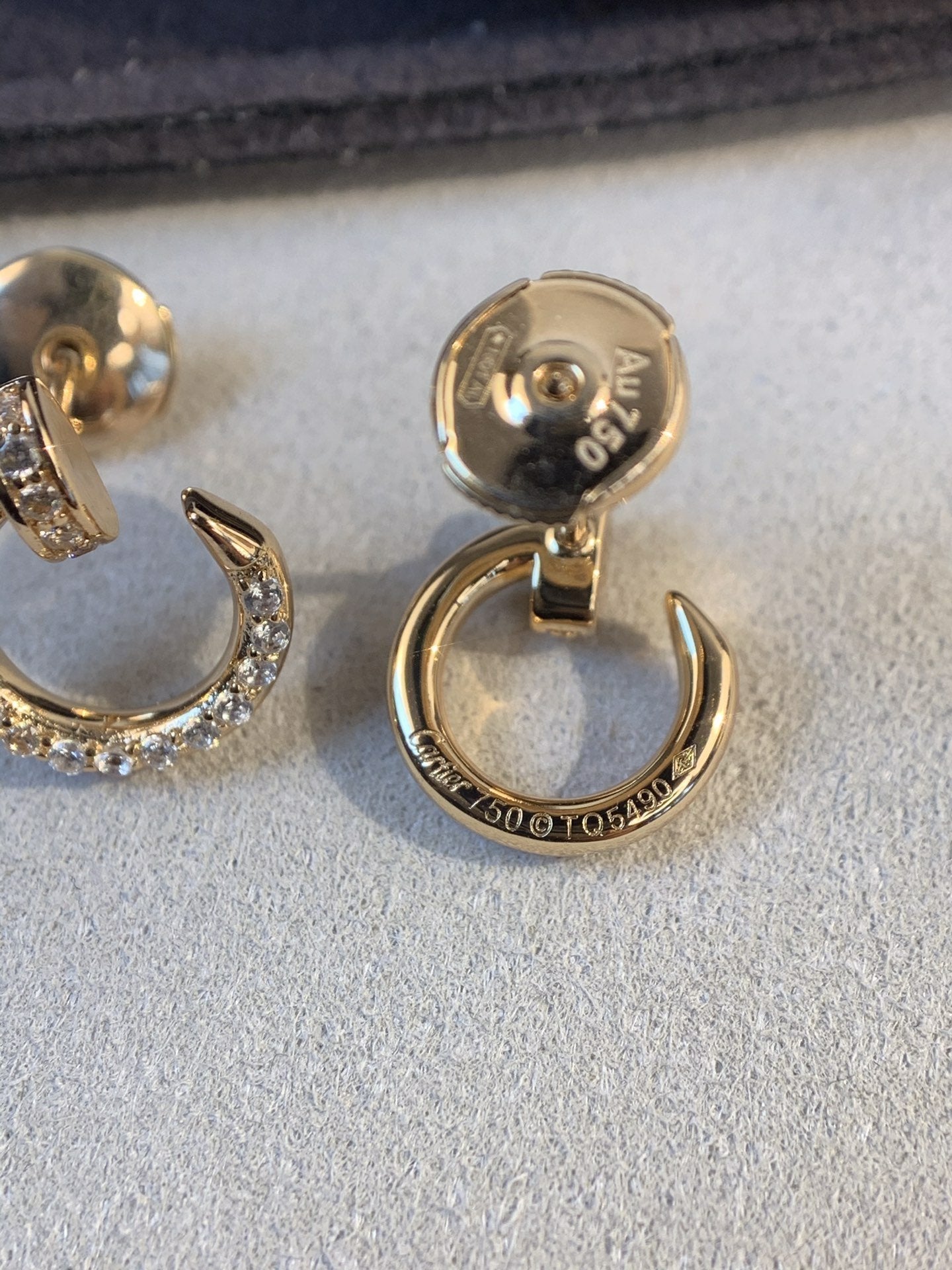 [✨ROSE💎]JUSTE EARRINGS GOLD DIAMONDS