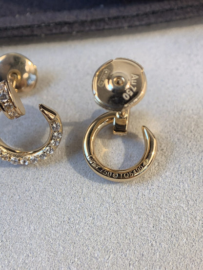 [✨ROSE💎]JUSTE EARRINGS GOLD DIAMONDS