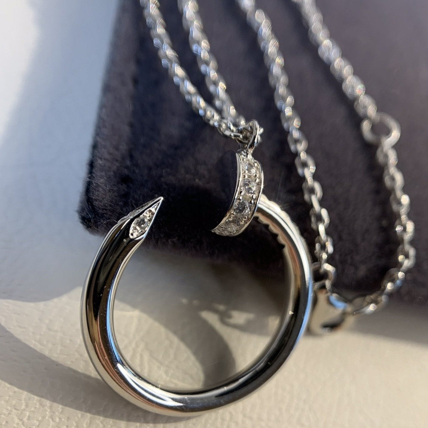 [✨ROSE💎]JUSTE NECKLACE SILVER