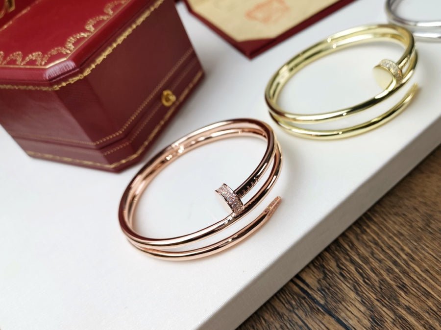 [✨ROSE💎]JUSTE BRACELET 3.5MM DOUBLE ROW DIAMOND