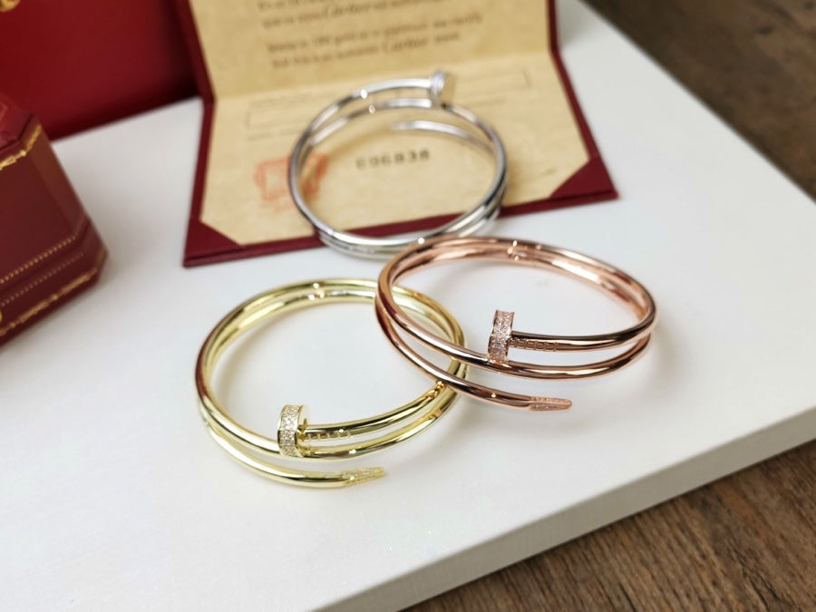 [✨ROSE💎]JUSTE BRACELET 3.5MM DOUBLE ROW DIAMOND