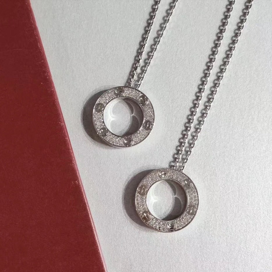[✨ROSE💎]LOVE NECKLACE ADJUSTABLE SILVER