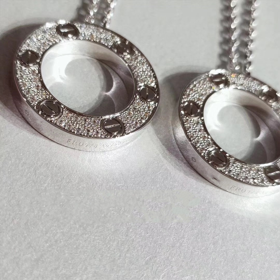 [✨ROSE💎]LOVE NECKLACE ADJUSTABLE SILVER