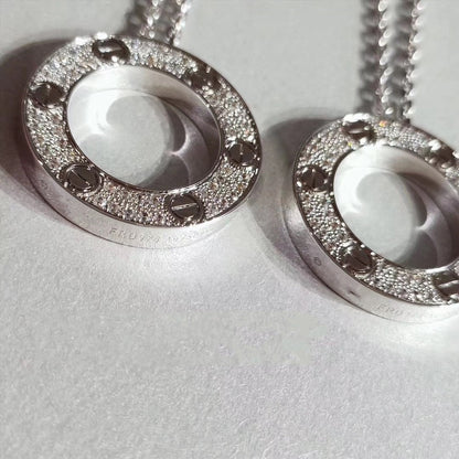 [✨ROSE💎]LOVE NECKLACE ADJUSTABLE SILVER