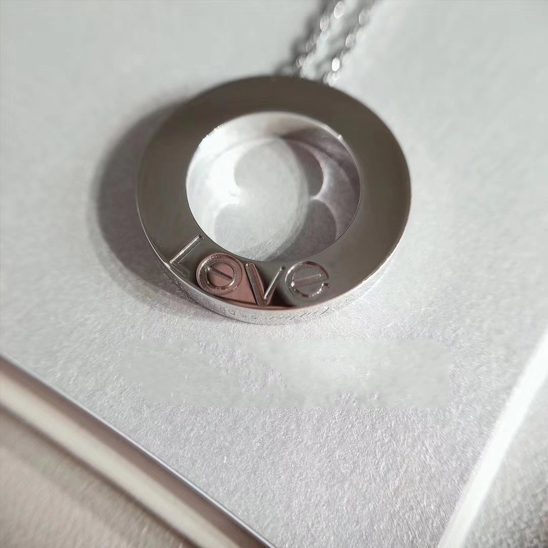 [✨ROSE💎]LOVE NECKLACE ADJUSTABLE SILVER