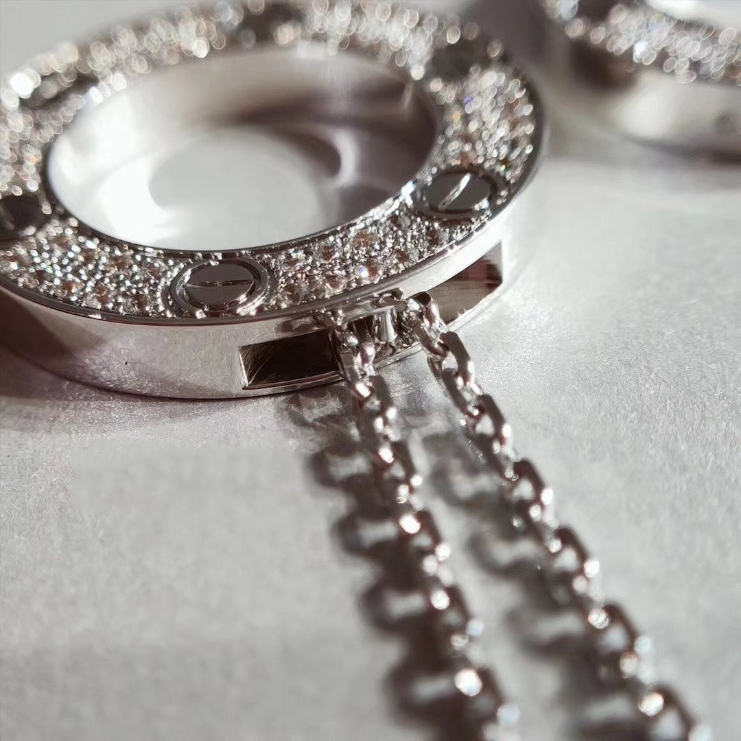 [✨ROSE💎]LOVE NECKLACE ADJUSTABLE SILVER