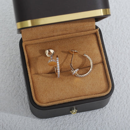 [✨ROSE💎]JUSTE EARRINGS 12.75MM PINK GOLD DIAMOND