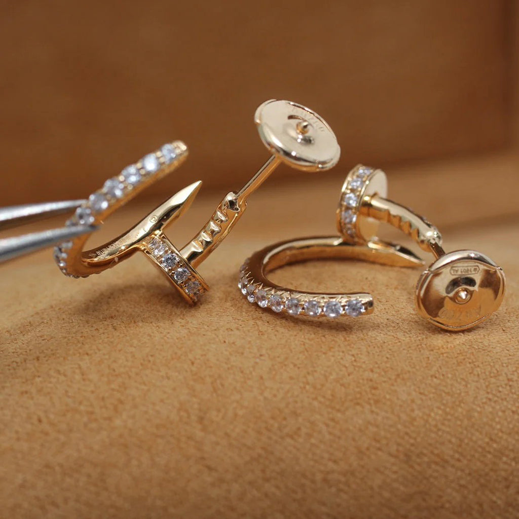[✨ROSE💎]JUSTE FULL DIAMOND SMALL EARRINGS