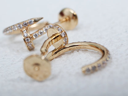 [✨ROSE💎]JUSTE EARRINGS 12.75MM PINK GOLD DIAMOND