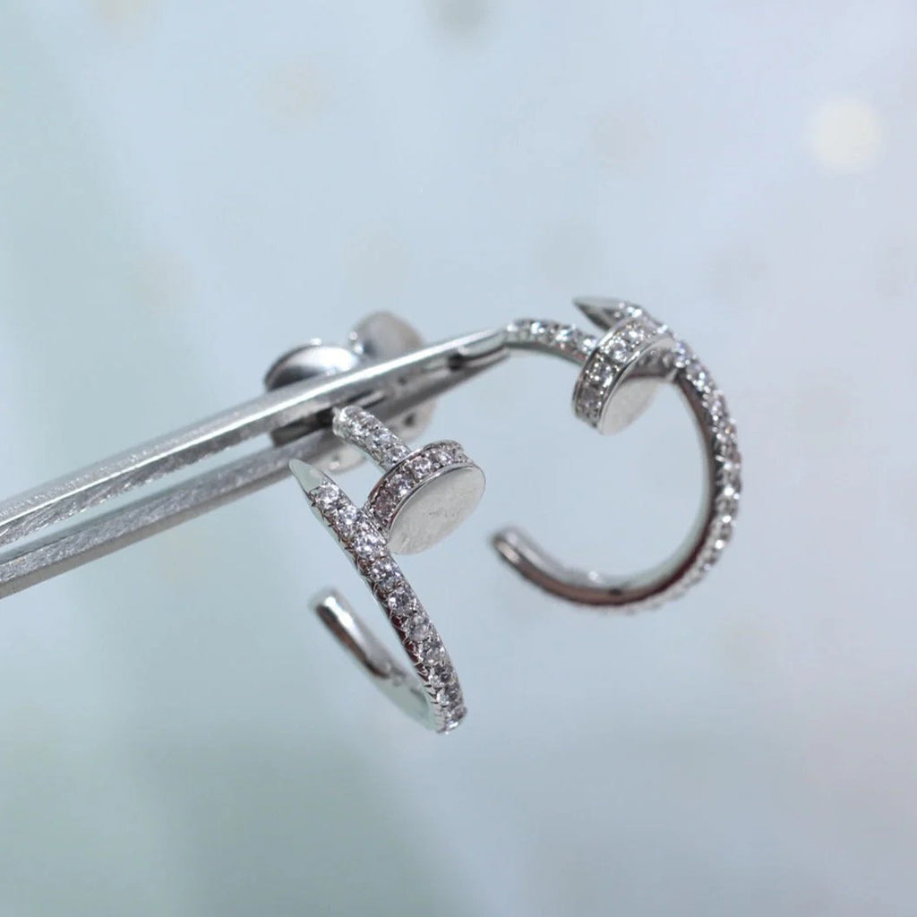 [✨ROSE💎]JUSTE FULL DIAMOND SMALL EARRINGS