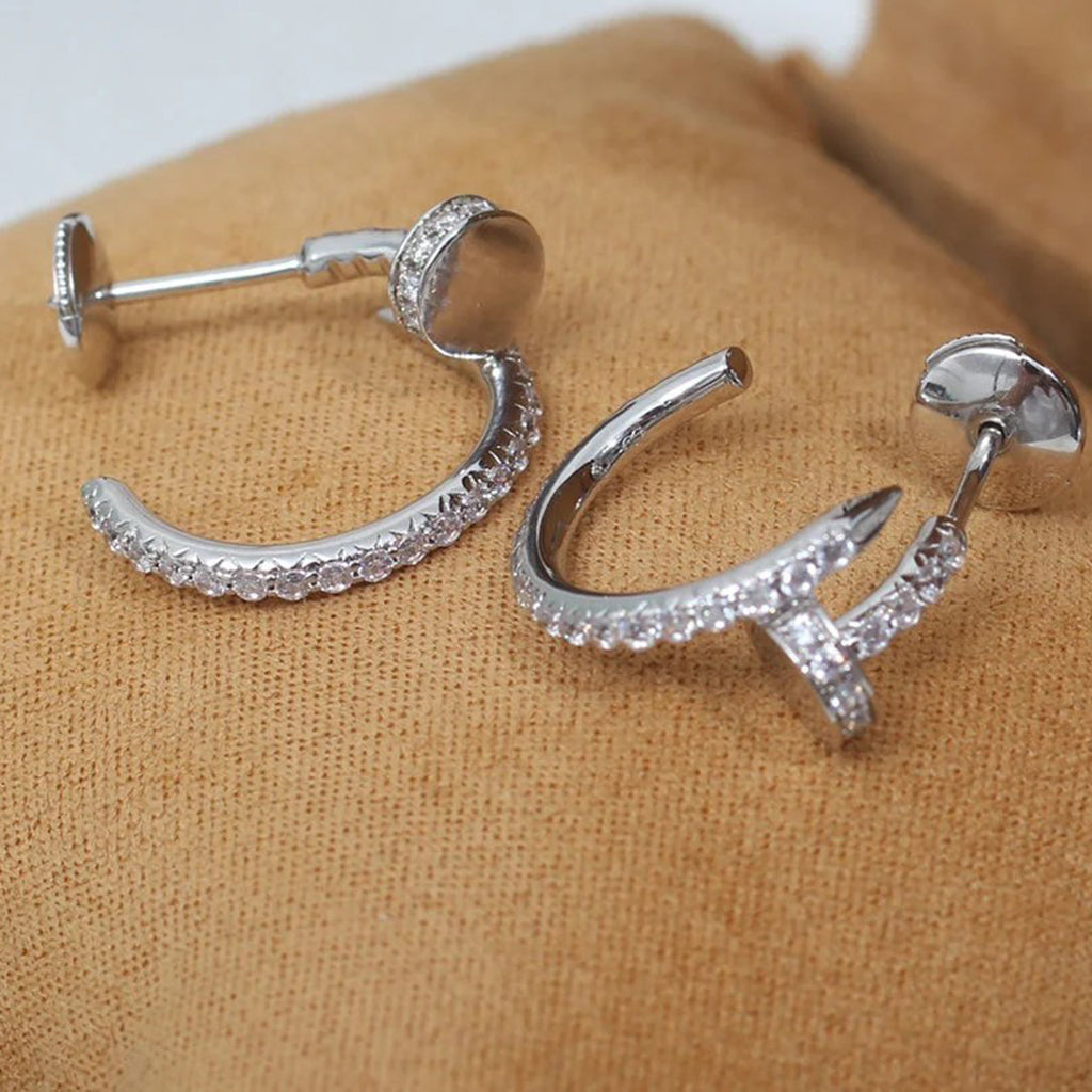 [✨ROSE💎]JUSTE FULL DIAMOND SMALL EARRINGS