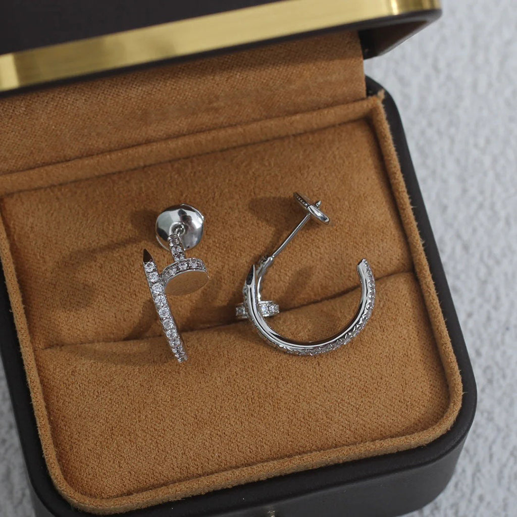 [✨ROSE💎]JUSTE FULL DIAMOND SMALL EARRINGS